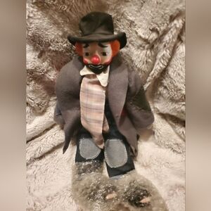 House of Lloyd’s Porcelain 14" Hobo Clown Doll Emmet Kelly Vintage